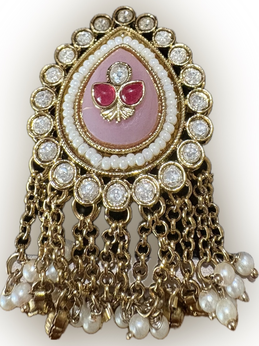 NWOT Handmade India Kundan Heritage Ring 19
